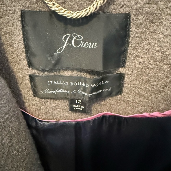 J.Crew Boiled-Wool Belted Trench Coat – Size 12 - Picture 6 of 6